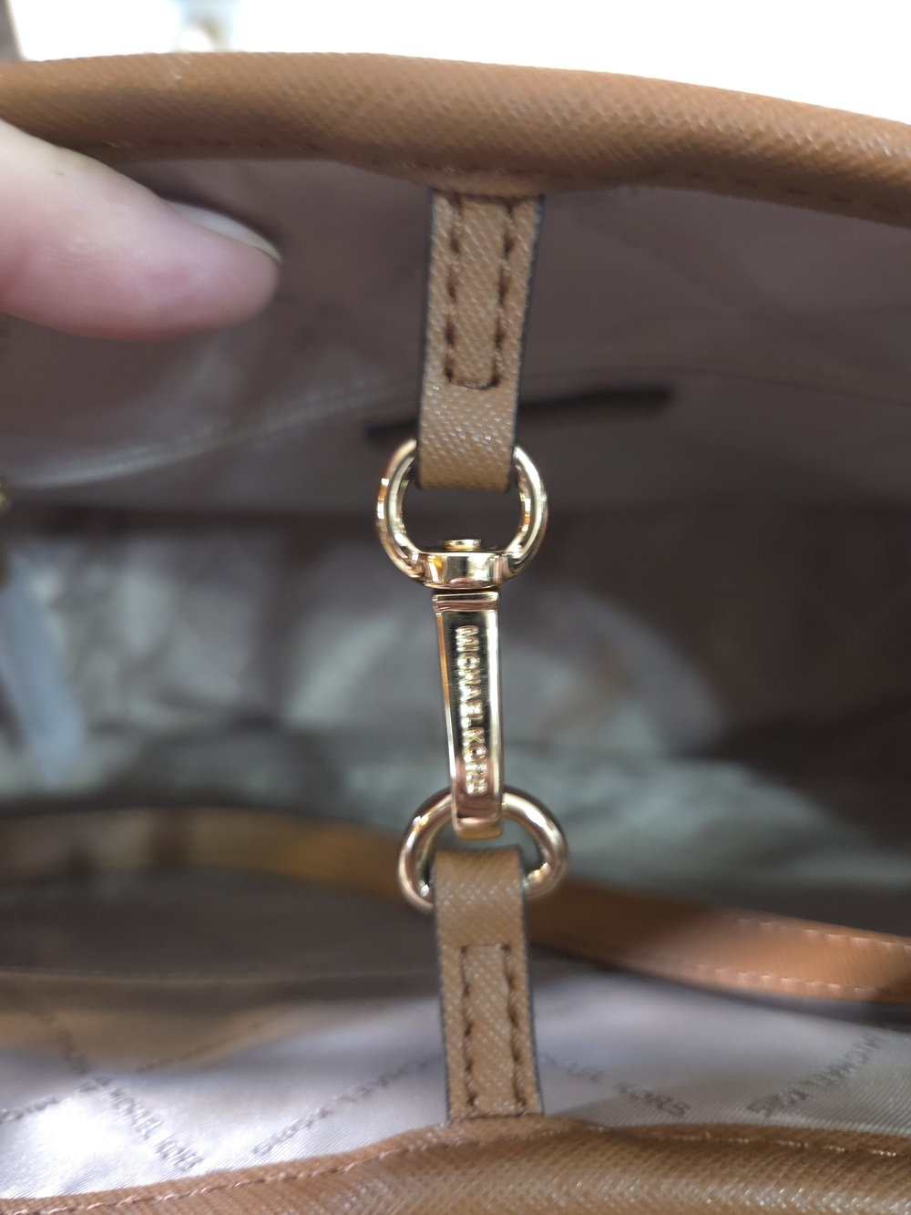NWOT Michael Kors Caramel Medium Tote - Picture 6 of 8